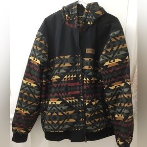 Pendleton Bow Pass Bomber Jacket in Smith Rock Black and Pattern Design XXL